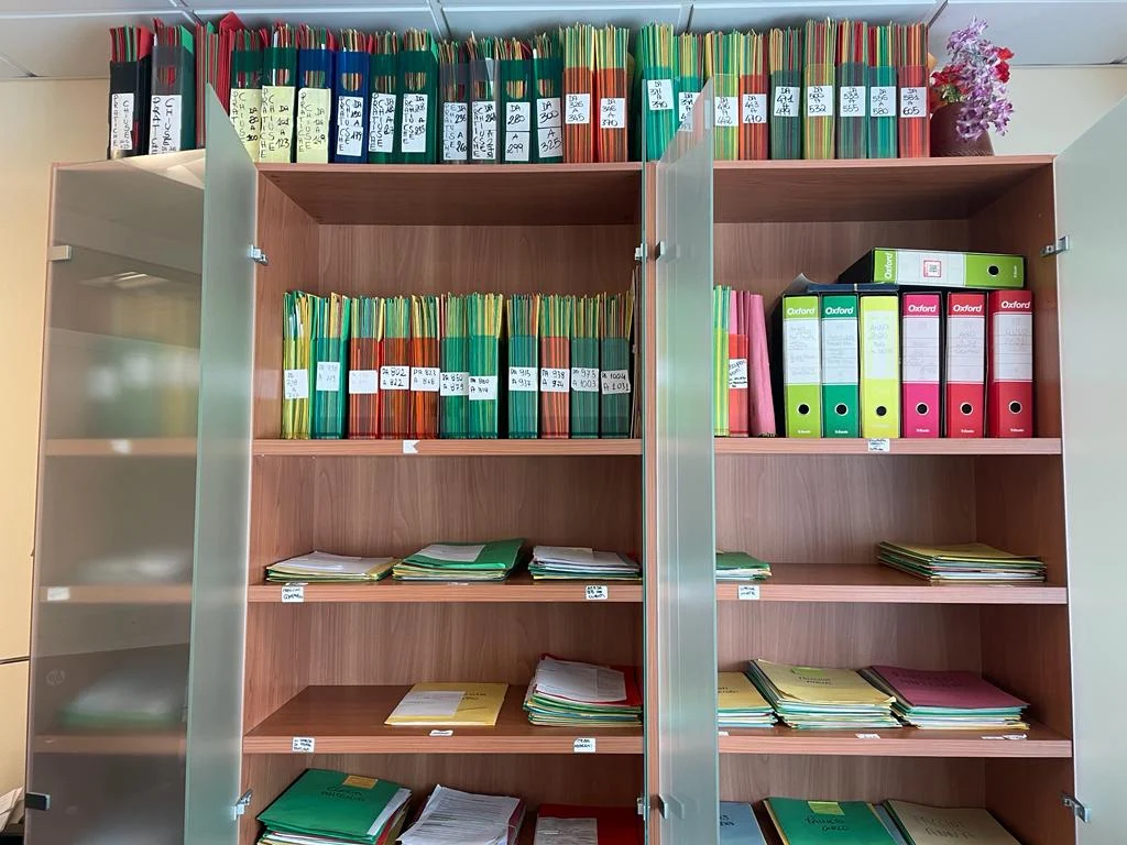 Archivio delle pratiche nella sede di Difesa Consumatore
